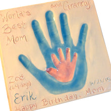 Load image into Gallery viewer, Mommy and Me Clay Handprint Keepsake - Memories In Clay
