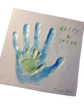 Load image into Gallery viewer, Mommy and Me Clay Handprint Keepsake - Memories In Clay
