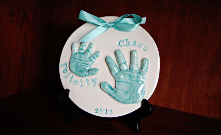 Sibling Custom Clay 3D Handprints Keepsake – Memories In Clay