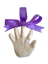 Load image into Gallery viewer, Baby Handprint Ornament Clay Keepsake - Memories In Clay
