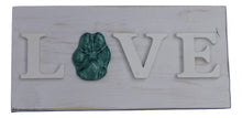 Load image into Gallery viewer, Love Custom Ceramic Handprint or Footprint Wooden Sign
