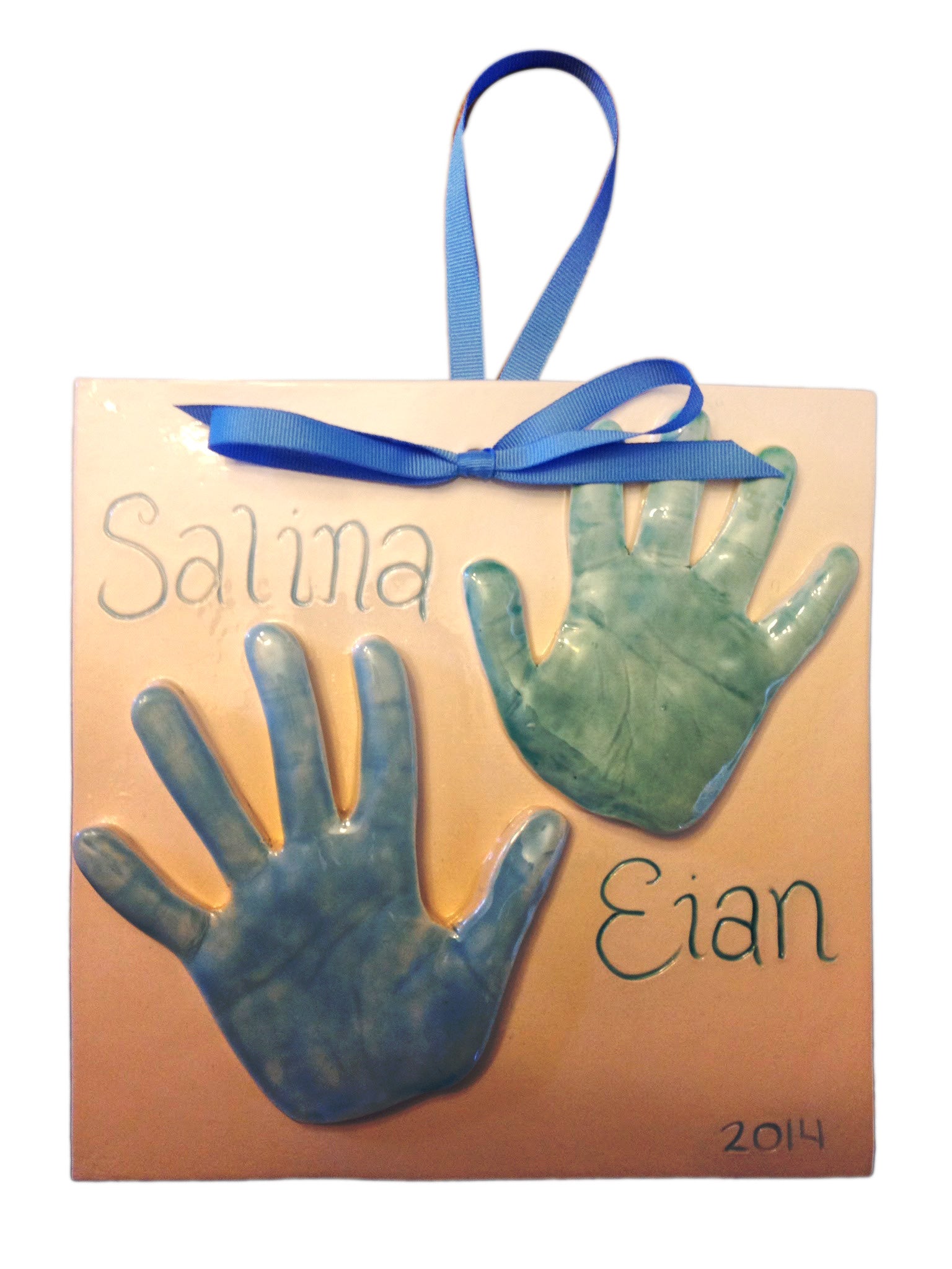 Sibling Custom Clay 3D Handprints Keepsake – Memories In Clay