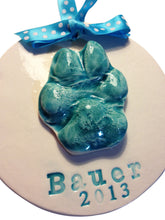 Load image into Gallery viewer, Dog Paw Print Clay Keepsake - Memories In Clay
