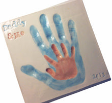 Load image into Gallery viewer, Daddy and Me Clay Handprint Keepsake - Memories In Clay
