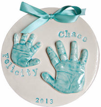 Load image into Gallery viewer, Sibling Clay Handprint Keepsake - Memories In Clay
