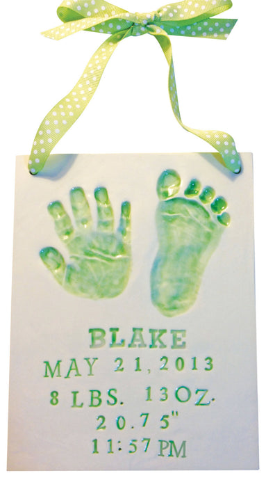 Newborn Baby Handprint Clay Keepsake - Memories In Clay
